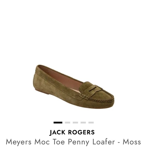 Jack Rogers Meyers Moc Toe Penny Loafer - Moss - Picture 2 of 6